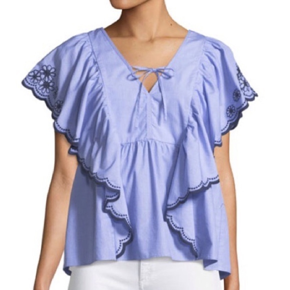 Kate Spade Daisy Embroidered Top